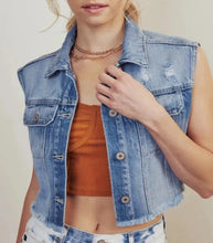 Load image into Gallery viewer, KanCan Jean Vest -Large
