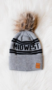 Gray with Black Midwest Hat