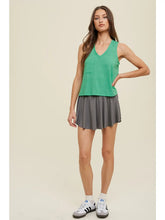 Load image into Gallery viewer, Relaxed Green V-Neck Tank