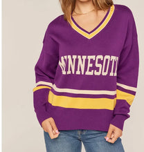 Load image into Gallery viewer, Minnesota Purple Varsity Sweater