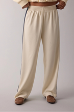 Load image into Gallery viewer, Waffle Knit Pants with Green Side Trim