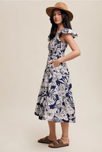 Load image into Gallery viewer, Eva Navy Floral Dress