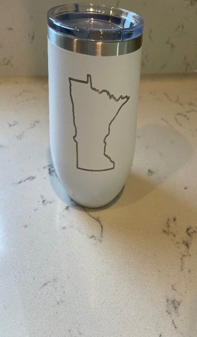 White Minnesota State Tumbler