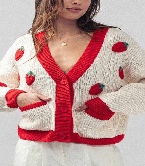 Strawberry Cardigan