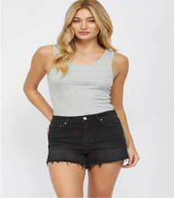 Load image into Gallery viewer, Mica Black High Rise Split Detailed Shorts