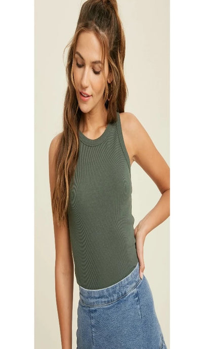 Classic Green Fitted Tank Top