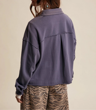 Load image into Gallery viewer, Lennie Washed Blue Shacket
