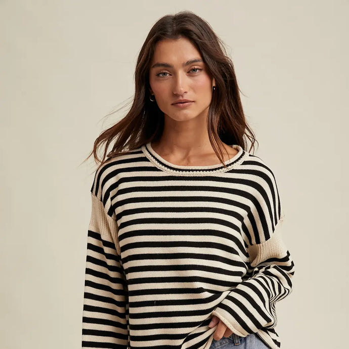 Kelley Striped Knit Sweater