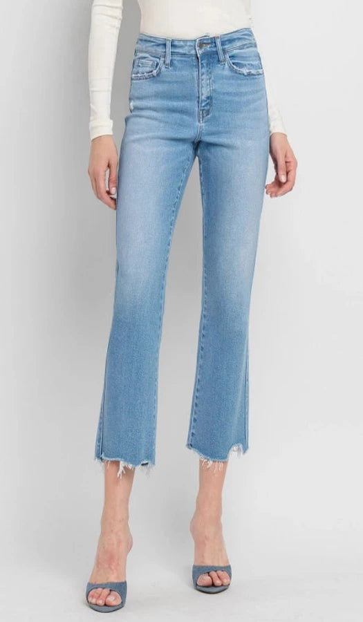 Flying Monkey High Rise Crop Regular Straight Jeans