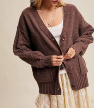 Load image into Gallery viewer, Brea Brown Cardigan