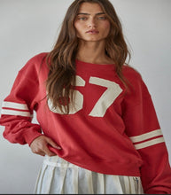 Load image into Gallery viewer, 67 Varsity Red Sweatshirt