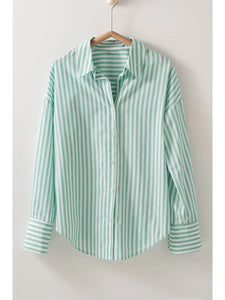 Green Striped Top