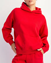Load image into Gallery viewer, True Red Oversized Hooded Sweatshirt