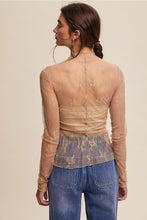 Load image into Gallery viewer, Beige Floral Lace Top