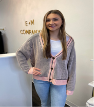 Load image into Gallery viewer, Cassie Pink Ribbed Cardigan