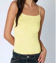 Load image into Gallery viewer, Chelsie Lemon Spaghetti Strap Tank Top