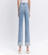Load image into Gallery viewer, Flying Monkey High Rise Cuffed Slim Wide Jeans