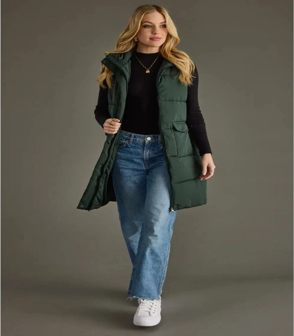 Hunter Green Long Vest