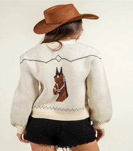 MacKenzie Horse Cardigan