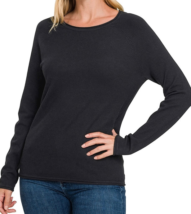 Black Crew Sweater Small