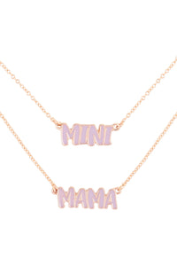 Mama & Mini Pink Necklace Set