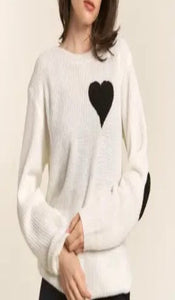 Ivory Heart Sweater
