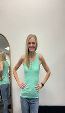 Load image into Gallery viewer, Mint Green Henley