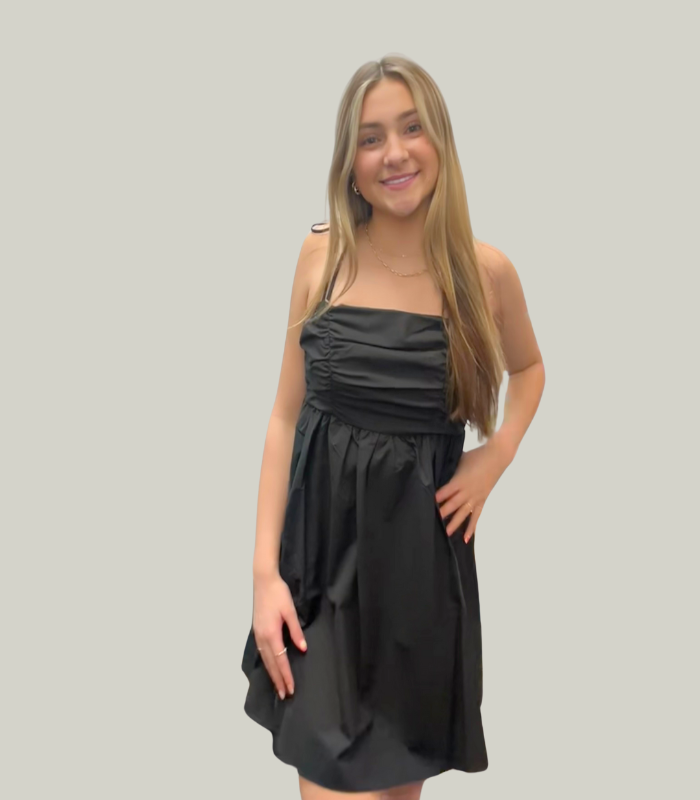Poplin Black Dress