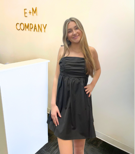 Poplin Black Dress