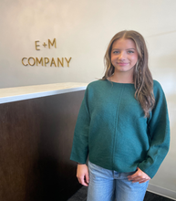 Load image into Gallery viewer, Evergreen Boatneck Sweater