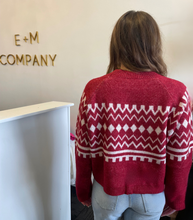 Load image into Gallery viewer, Red Aztec Sweater