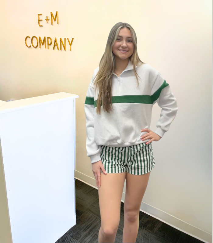 Green Striped Boxer Shorts
