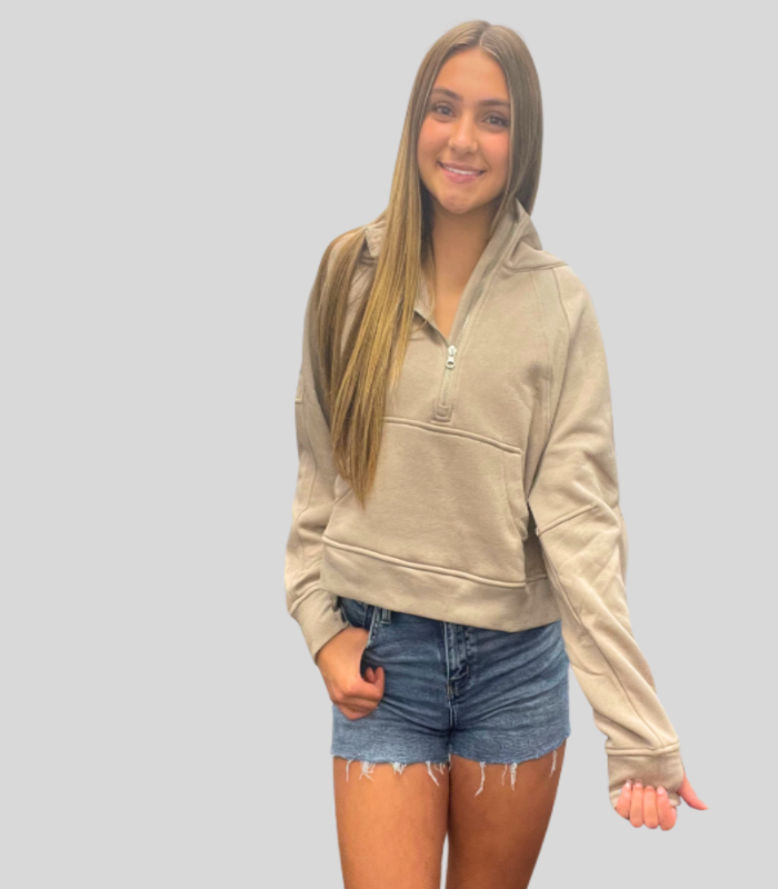 Taupe Half Zip