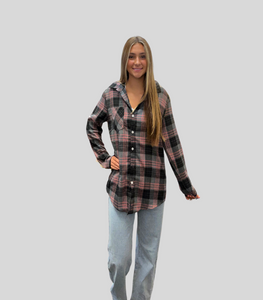 Dylan Pink Plaid Shacket