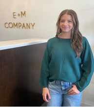 Load image into Gallery viewer, Evergreen Boatneck Sweater