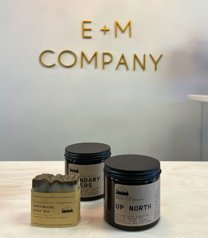 Taylor & Co. Candles, Mini Face Scrub, & Soap Bars