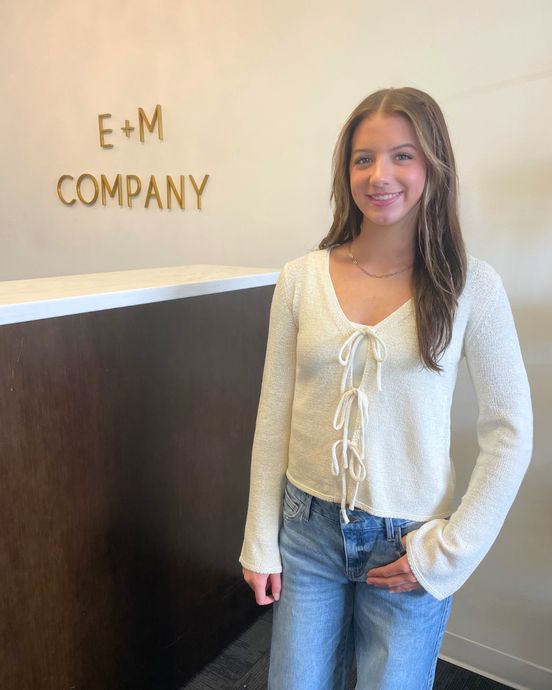 Cream Tie Cardigan