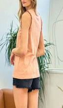 Load image into Gallery viewer, Tangerine Ruffled Tank -Large