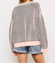 Load image into Gallery viewer, Cassie Pink Ribbed Cardigan