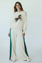Load image into Gallery viewer, Waffle Knit Pants with Green Side Trim