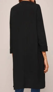 Chic Black Open Front Cardigan
