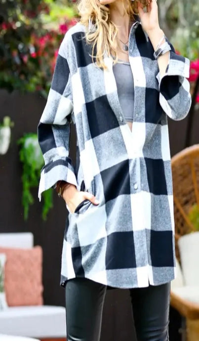 Black Plaid Shacket