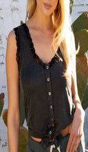Load image into Gallery viewer, Lace Button Down Tank