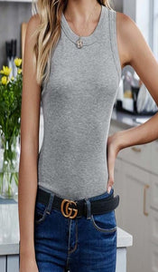 Classic Gray Fitted Tank