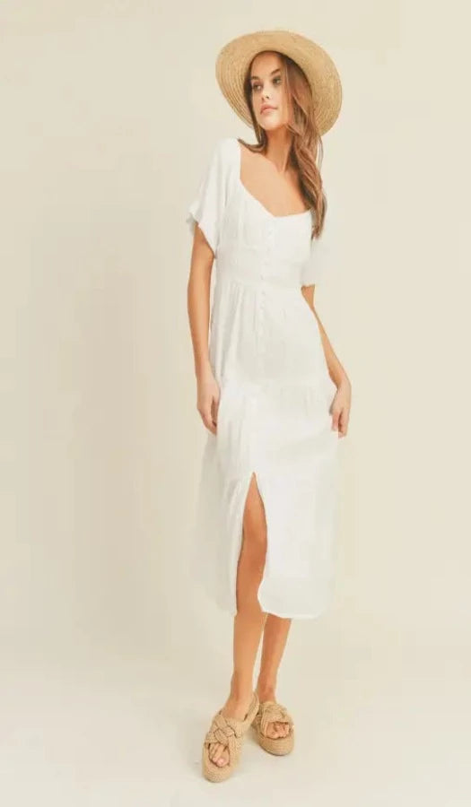 CJ White Midi Dress